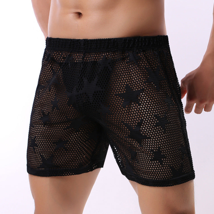 Casual Boxer comfort star mesh low waist briefs