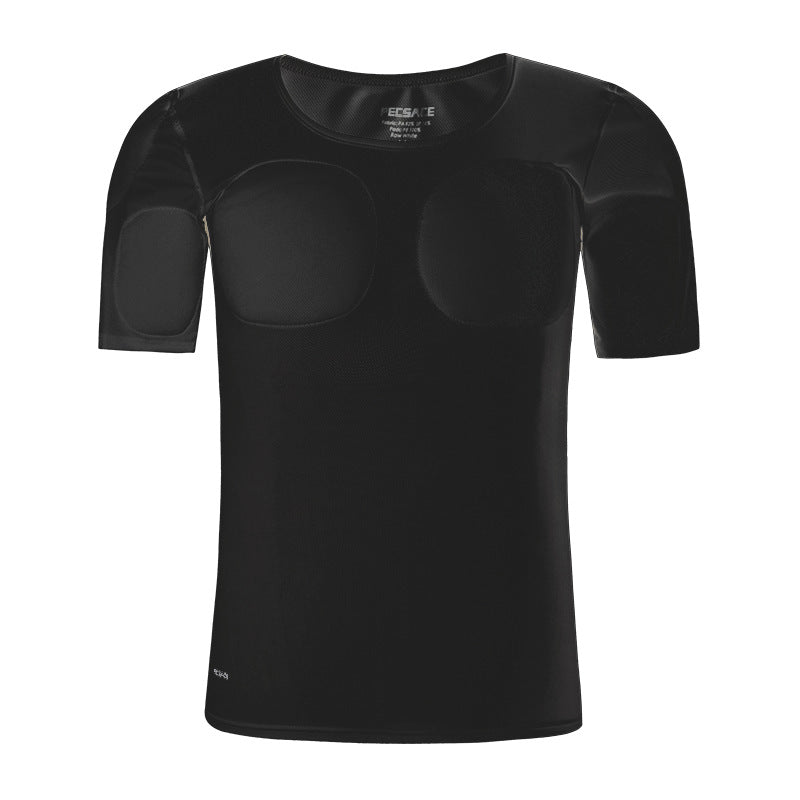 Men's Invisible Shoulder Pad Chest Enhancement T-shirt