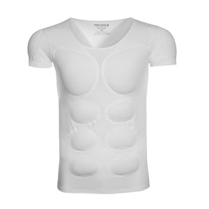 Men's Invisible Shoulder Pad Chest Enhancement T-shirt