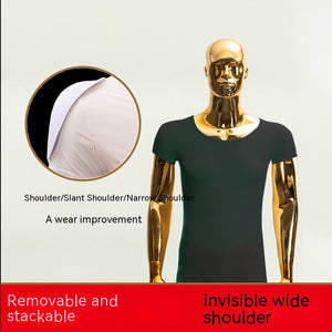 Men's Invisible Shoulder Pad Chest Enhancement T-shirt